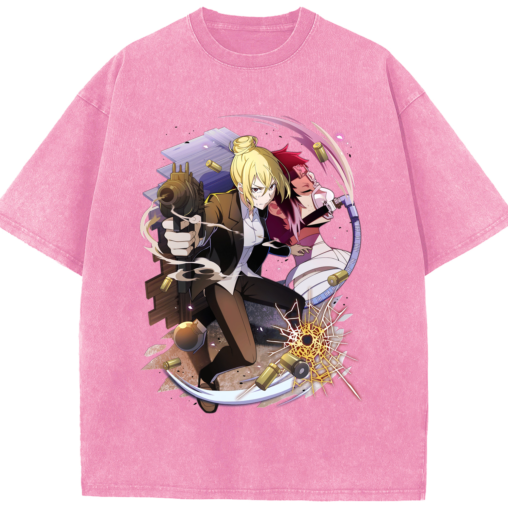 （画像用） 文豪ストレイドッグス Bungo Stray Dogs 綿100% ヴィンテージ風 半袖Tシャツ（フロントプリント）